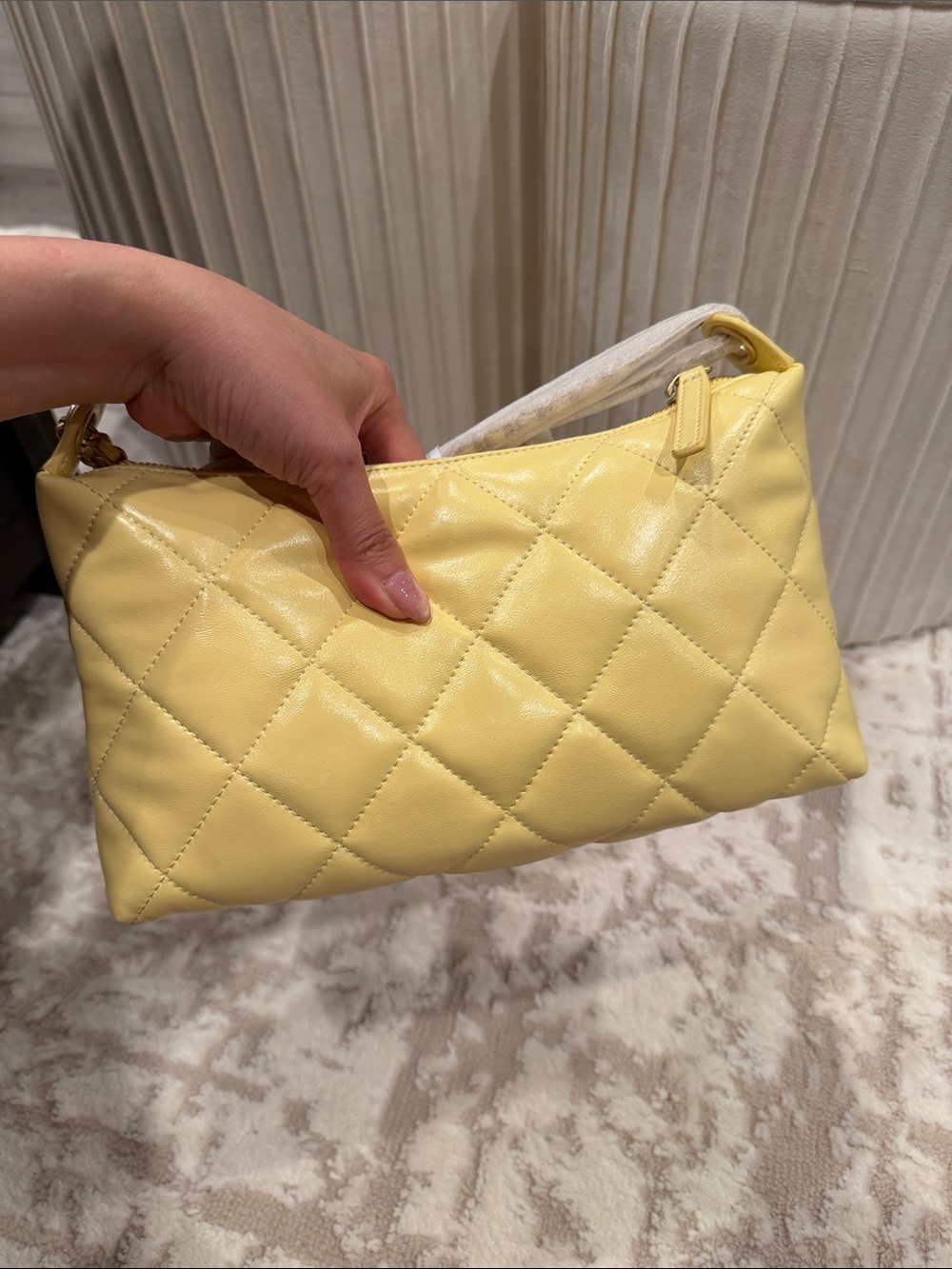 Chanel makeup bag yellow (10” x 6”) - Picture 3 of 5